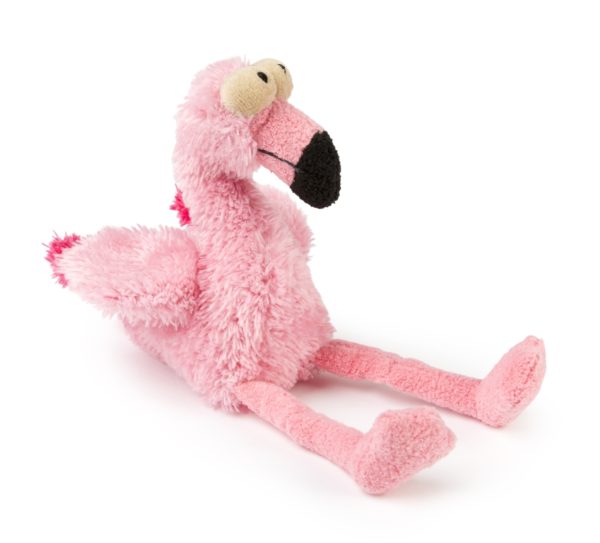 FuzzYard-Hundespielzeug-Flamingo-Seitenansicht