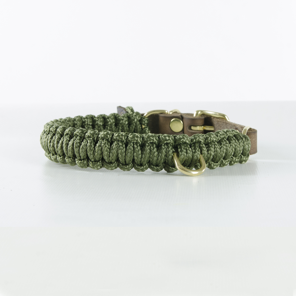 Molly-Stitch-Halsband-Touch-of-Leather-Military-Gold-Front