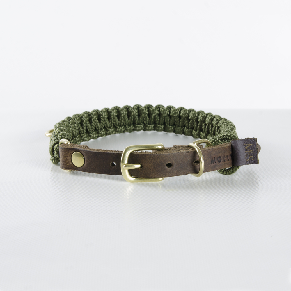 Molly-Stitch-Halsband-Touch-of-Leather-Military-Gold-Rückseite