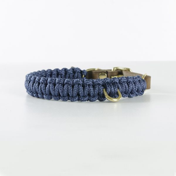 Molly-Stitch-Halsband-Touch-of-Leather-Navy-Gold-Front