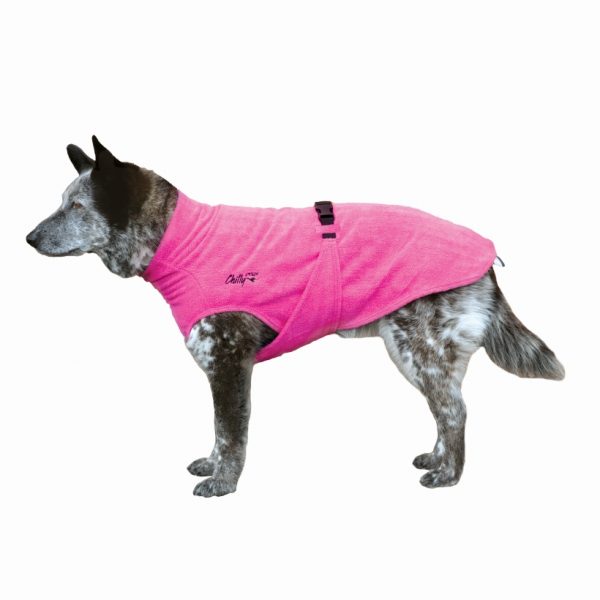 Chilly-Dogs-Bademantel-soaker-robe-Pink-hund-seitenansicht