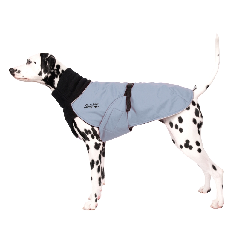 Chilly-Dogs-Great-White-North-Mantel-Schwarz-Grau-Dalmatiner-Seitenansicht
